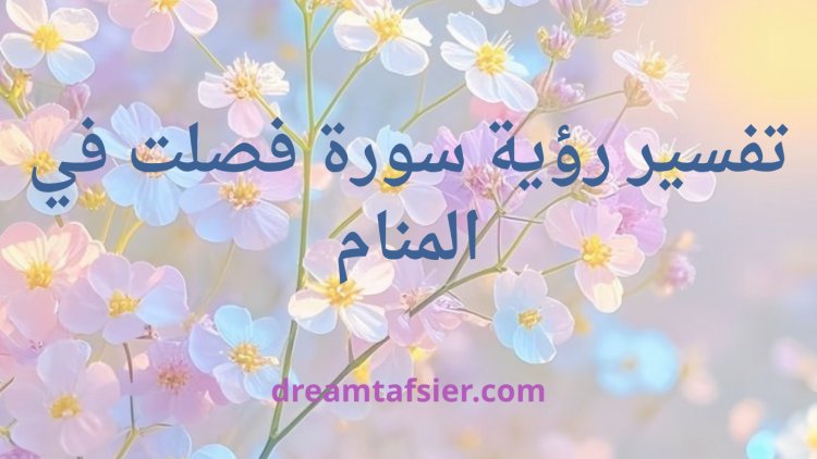تفسير رؤية سورة فصلت في المنام