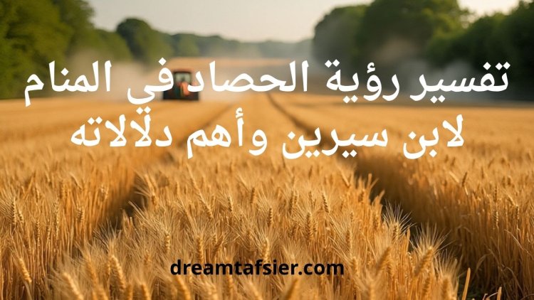 تفسير رؤية الحصاد في المنام لابن سيرين وأهم دلالاته