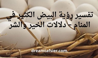 تفسير رؤية البيض الكثير في المنام – دلالات الخير والشر